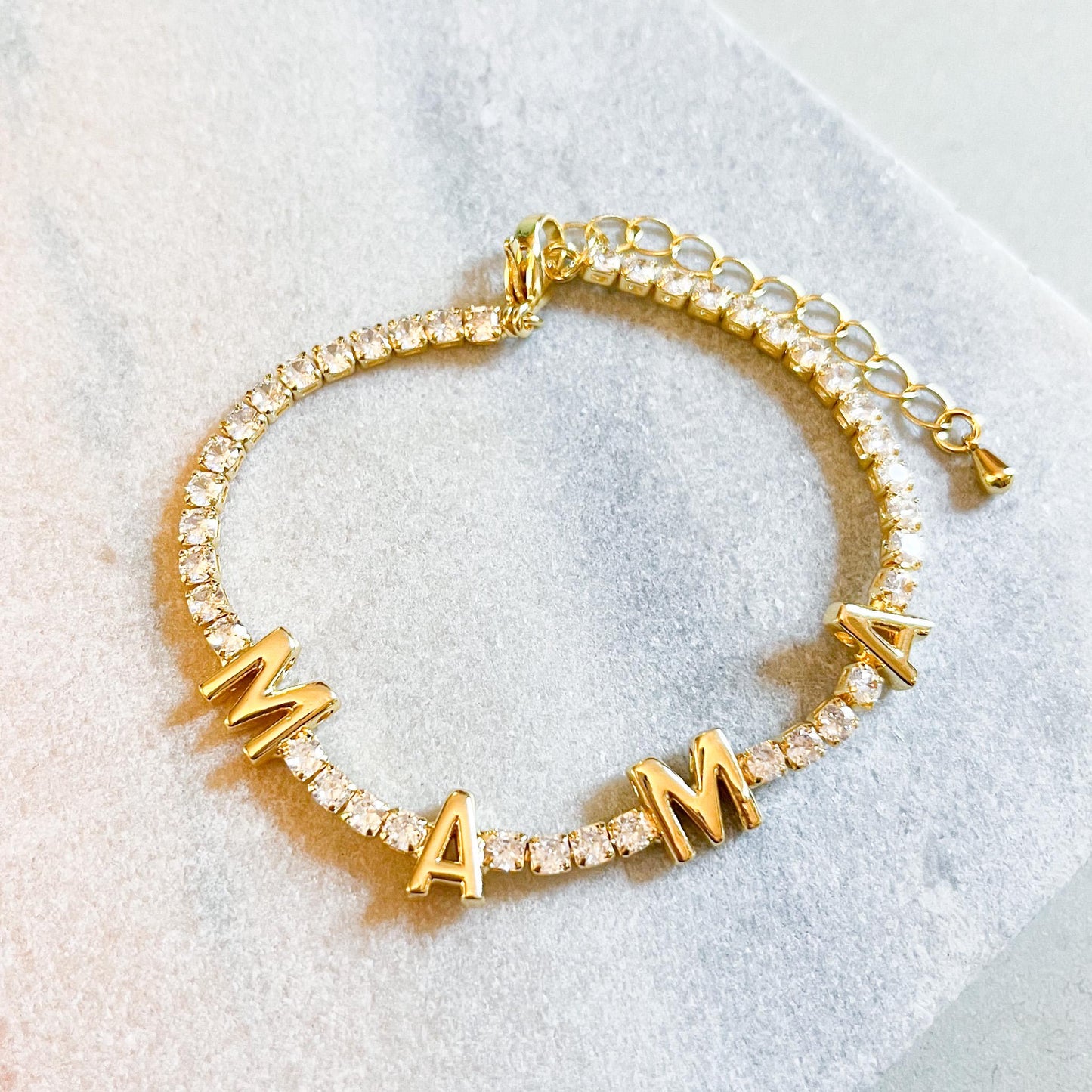 Mama Tennis Bracelet | CZ | Mother's Day Gift for New Mom | Personalised Jewelry