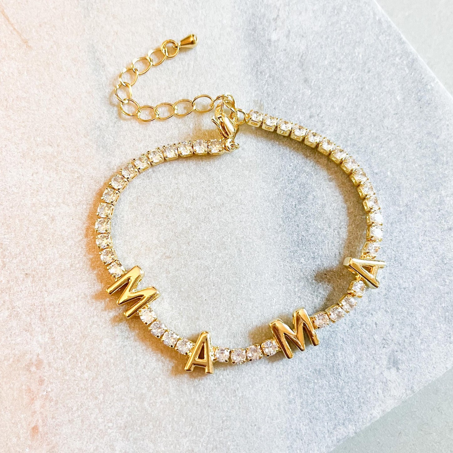 Mama Tennis Bracelet | CZ | Mother's Day Gift for New Mom | Personalised Jewelry