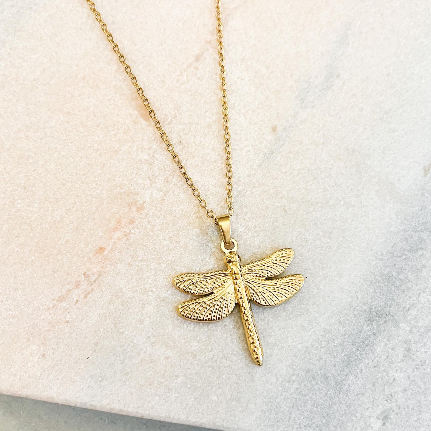 Dragonfly Necklace in Gold or Silver • Minimalist Nature Inspired Jewelry • Meaningful Symbolism Gift for Her •