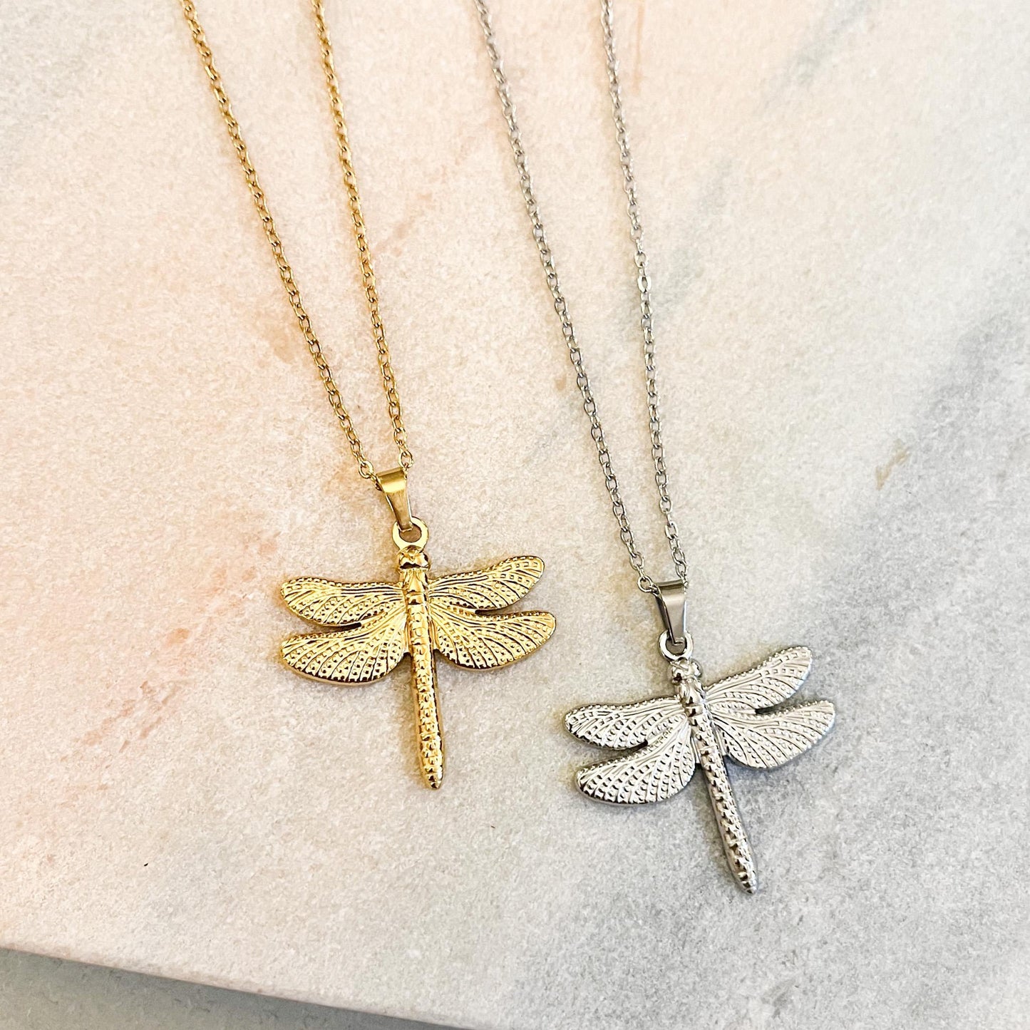 Dragonfly Necklace in Gold or Silver • Minimalist Nature Inspired Jewelry • Meaningful Symbolism Gift for Her •