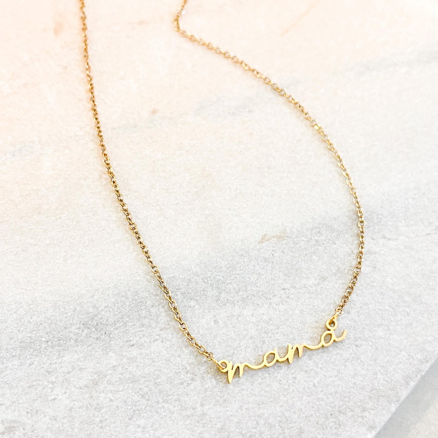 Dainty Mama Necklace in Gold & Silver •  Mother’s Day Gift • New Mom Jewelry •