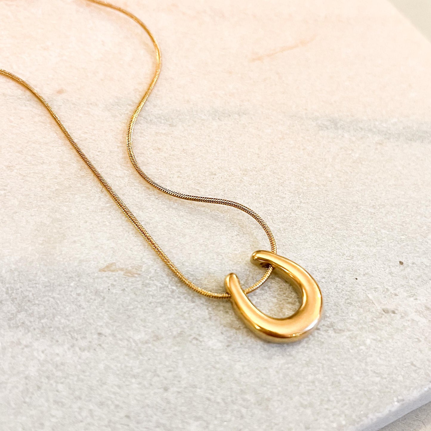 Dainty Horseshoe Necklace in Gold & Silver • Lucky Charm Jewelry for Her • Modern Minimalist Horseshoe Pendant • Good Luck Gift •