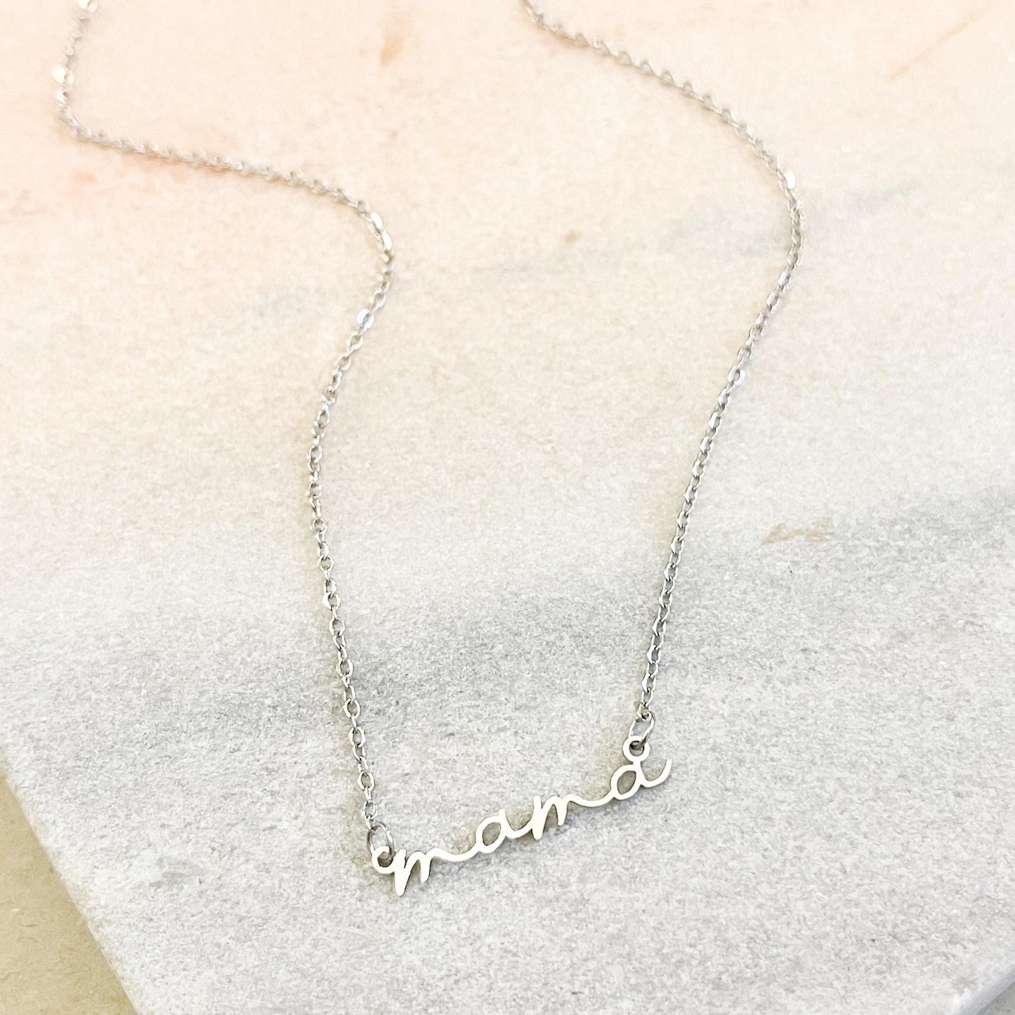 Dainty Mama Necklace in Gold & Silver •  Mother’s Day Gift • New Mom Jewelry •